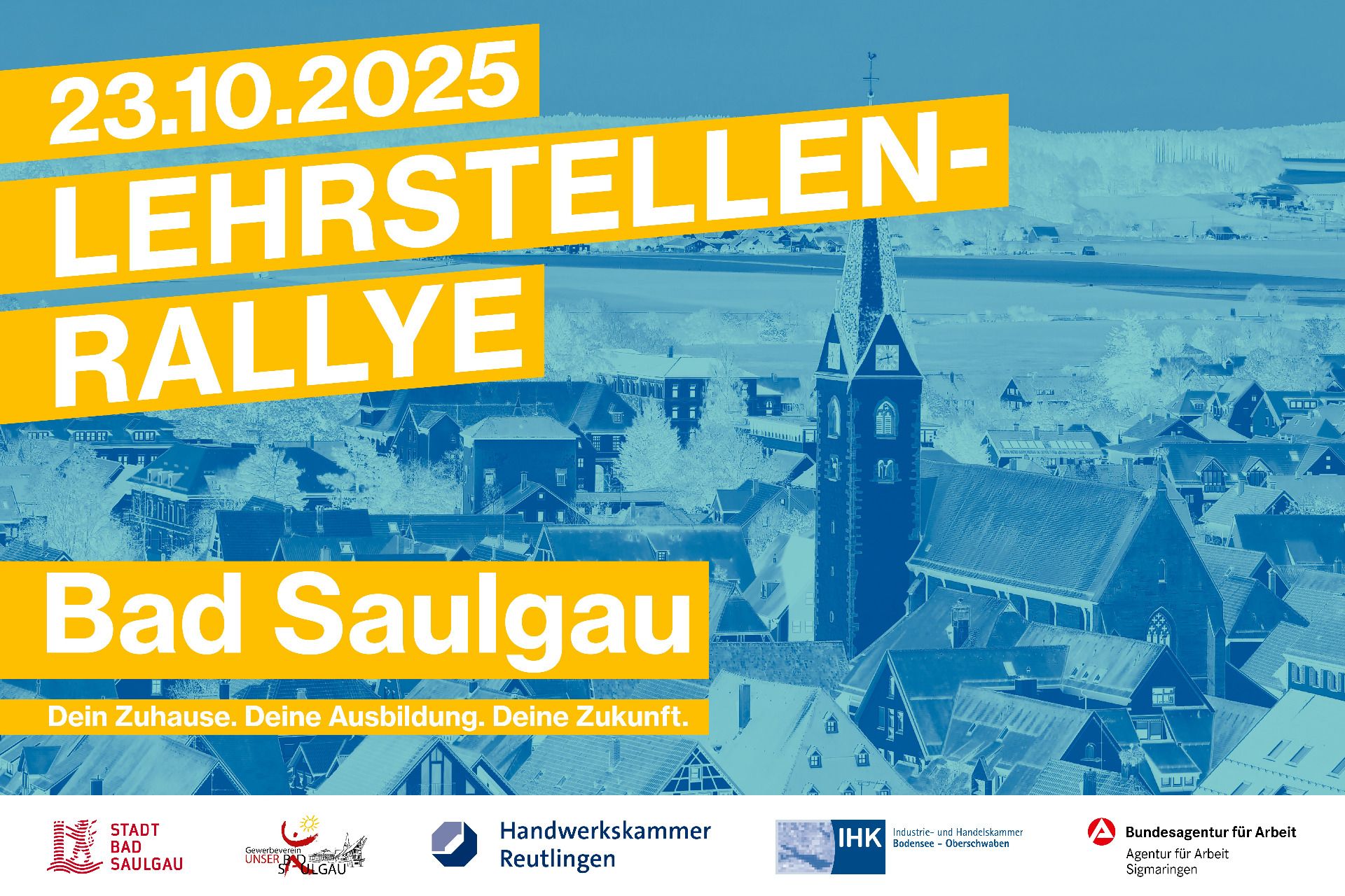 Plakat für die Lehrstellenrallye am 23.10.25