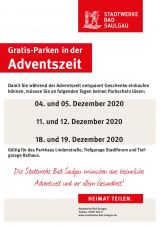 Freies Parken in den Parkhäusern an den Adventswochenenden 
