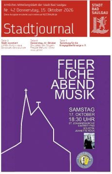 Aktuelles Stadtjournal, Donnerstag, 15.10.2026