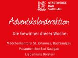 Adventskalenderaktion - Gewinner der 3. Woche